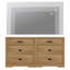 Commode à 6 tiroirs pour la chambre à coucher de style maison de campagne 62 po 2 en 1 avec petite commode de style armoire de style moderne Mid Century-1488129420