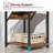 Simple Bedside Table with Open Storage Shelf, Charging Station, Easy to Assembly-200053754