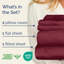 Ensemble de draps 100% coton, literie de luxe à densité de tissage 400 fils, draps doux et respirants, ensemble de 4 pièces-103254595-103254599