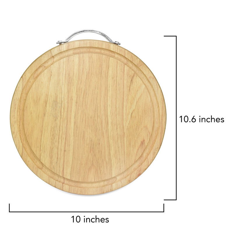 Planche à découper ou à grignoter en bois d'hévéa pour cuisine