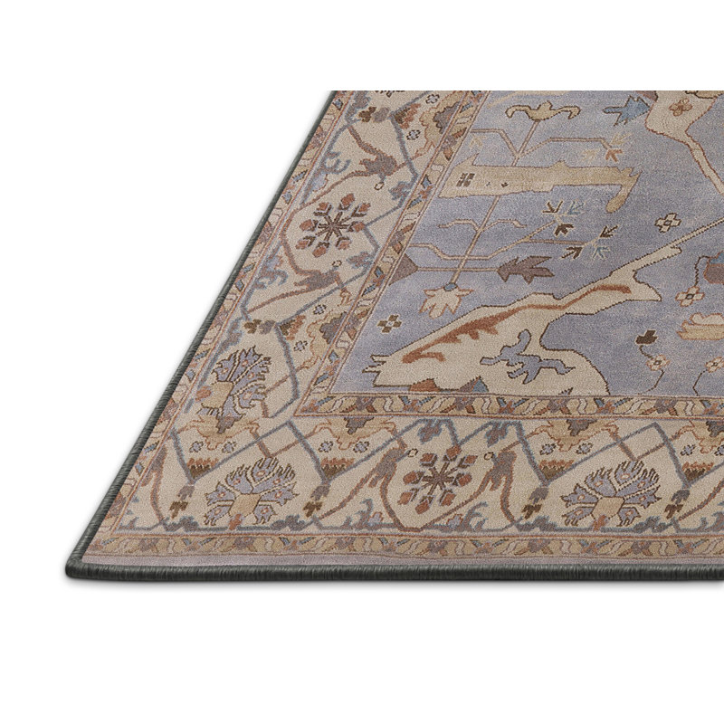 Tapis oriental beige / brun / bleu, Rectangle 3 pi x 5 pi
