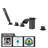 Sumerain Waterfall Bathtub Faucet, Deck Mount High Flow Roman Tub Faucet with Handheld Shower-64440369