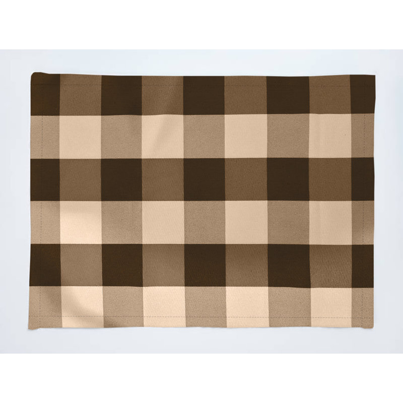 Dilauro Checkered Christmas Dining Linen Set, Brown/Beige