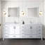 Meuble-lavabo double blanc 84 po X P 22 po D-117978842