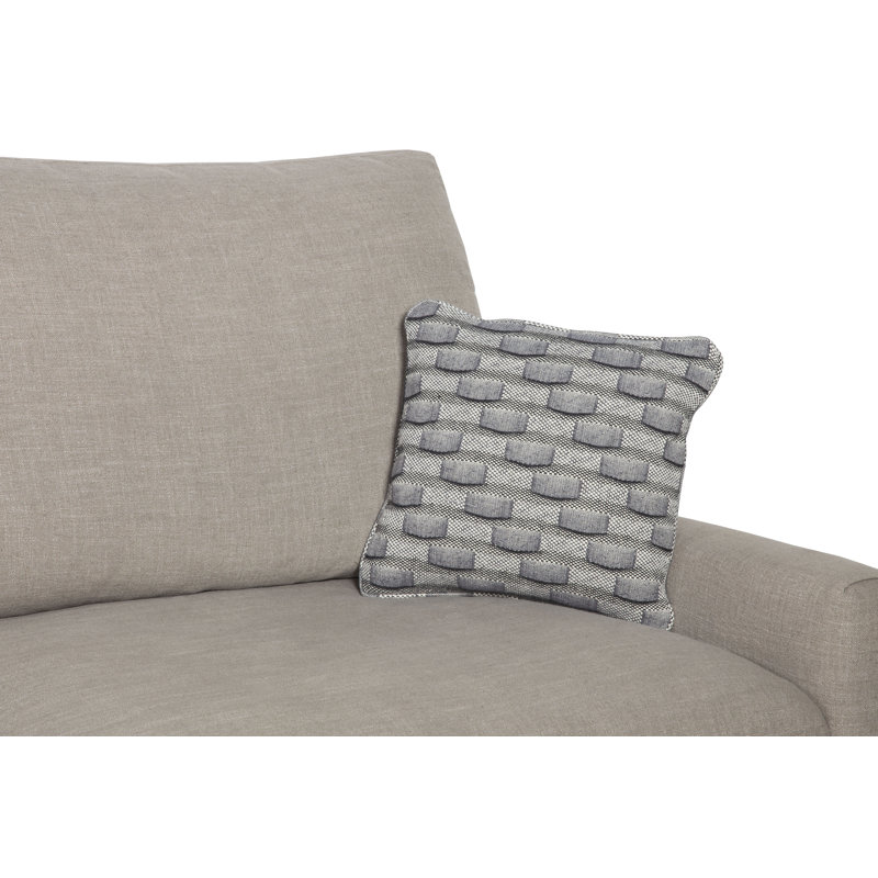 Square Pillow Cover & Insert, Gray, 16" x 16", Natural Fiber