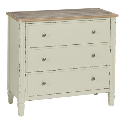 Falaise Solid Wood 90cm W 3 - Drawer Chest of Drawers