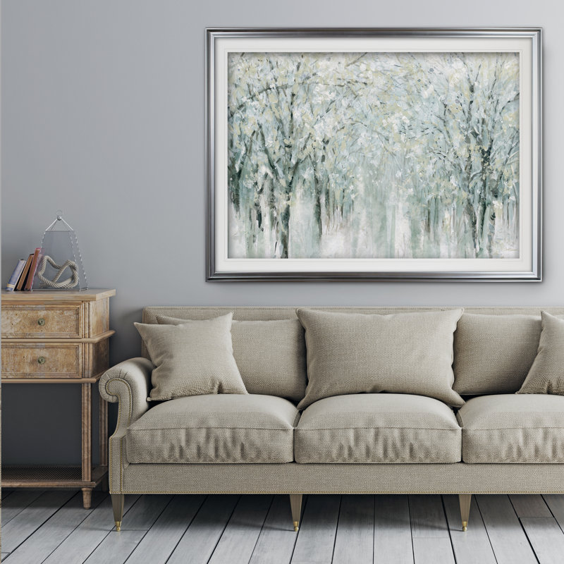 Reproduction « Winter Mist » Arfah, Impression encadrée, H 24 po x l 30 po, Noir