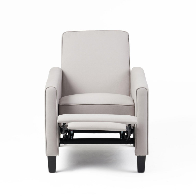 Push Back Manual Recliner Chair, Gray