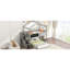Lit simple superposé simple avec rangement imaginatif et tableau noir gris-1814119449