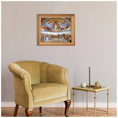 Disposition du Saint-Sacrement par Raphaël, reproduction rétro du cadre doré The World, reproductions d'art giclées pour la maison