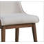 Chaise d'appoint en velours brun et finition noyer
