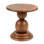 Table de bout ronde à bout rond en bois de manguier