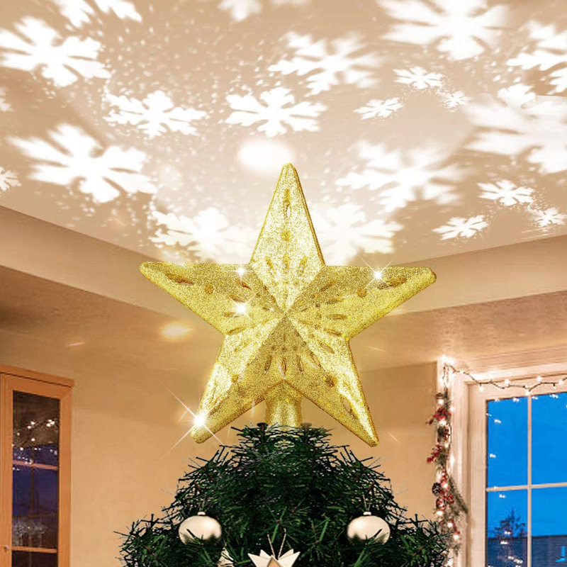 Décoration pour sommet de sapin illuminée The Holiday Aisle®, Or