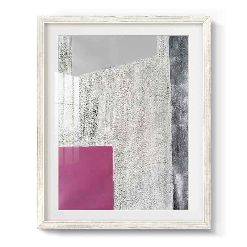 Quadratic Layout I -Framed Print, 25.5" H x 17.5" W, White