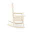 Fauteuil berçant beige - chaise longue d'extérieur en bois pour terrasse