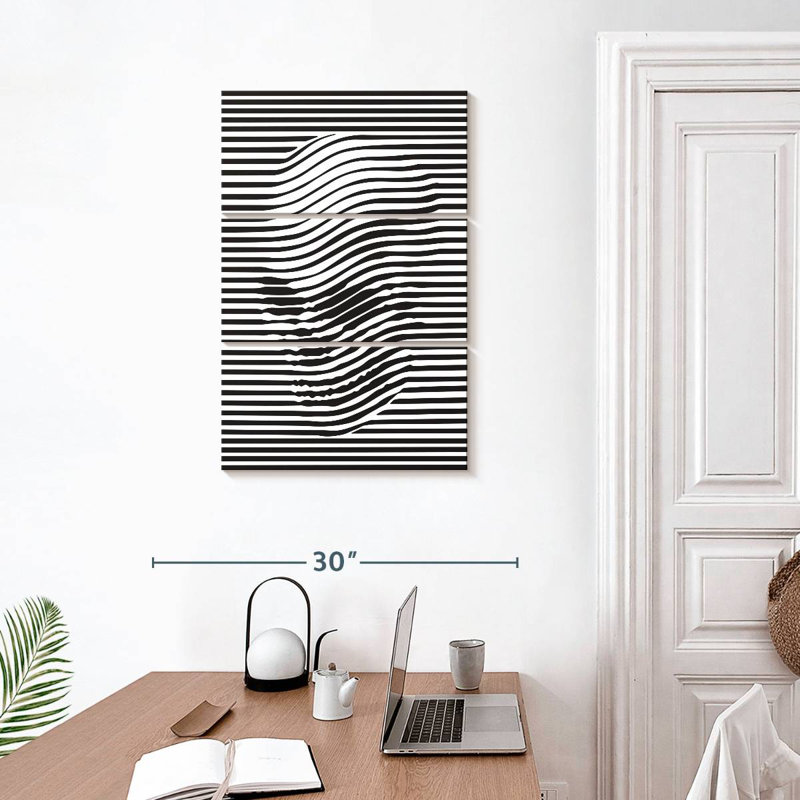 Crâne Kerner illusion optique, H 32 po x l 20 po