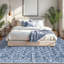 Tapis bleu lavable pour tapis de chambre à coucher avec envers en caoutchouc-1169341242-1262955499
