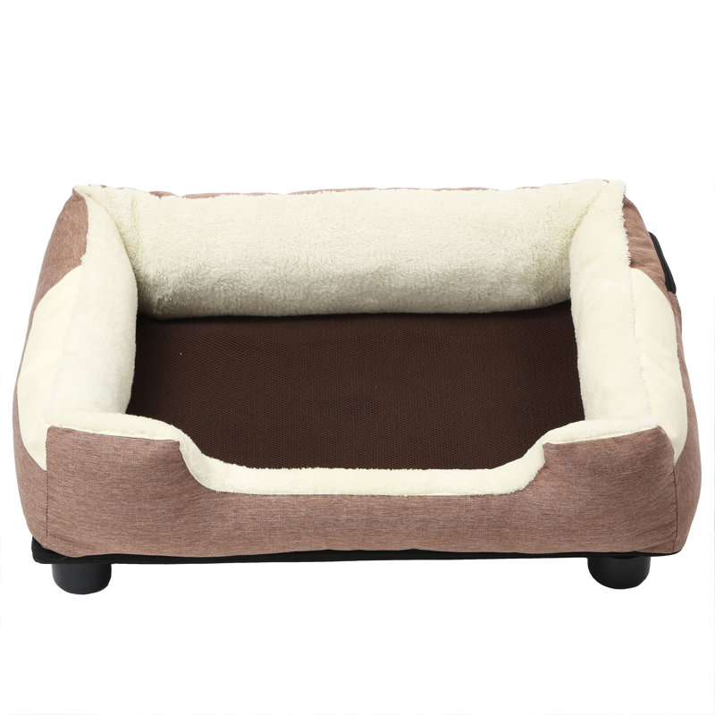 Lit électronique intelligent pour animaux de compagnie «Dream Smart», Grand (L 29,6 po x P 25,6 po x H 7,87 po), Brun