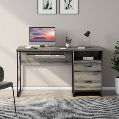 Metal Base Computer Desk