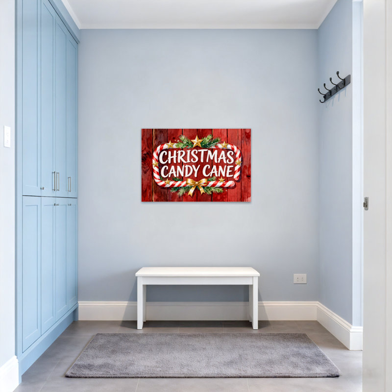 Christmas Christmas Candy Cane Sign Pattern Print