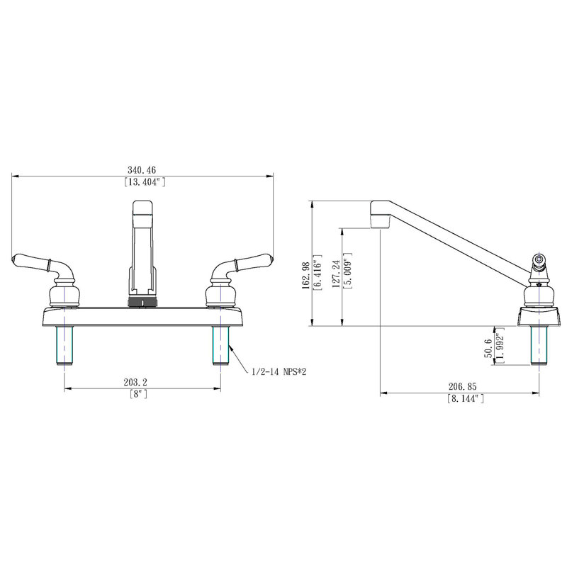 Laguna Brass RV/Mobile Home Kitchen Faucet, Chrome