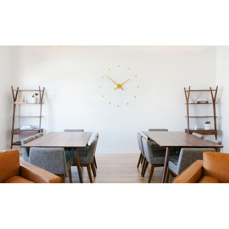 OJ Analog Wall Clock, Mustard, Large