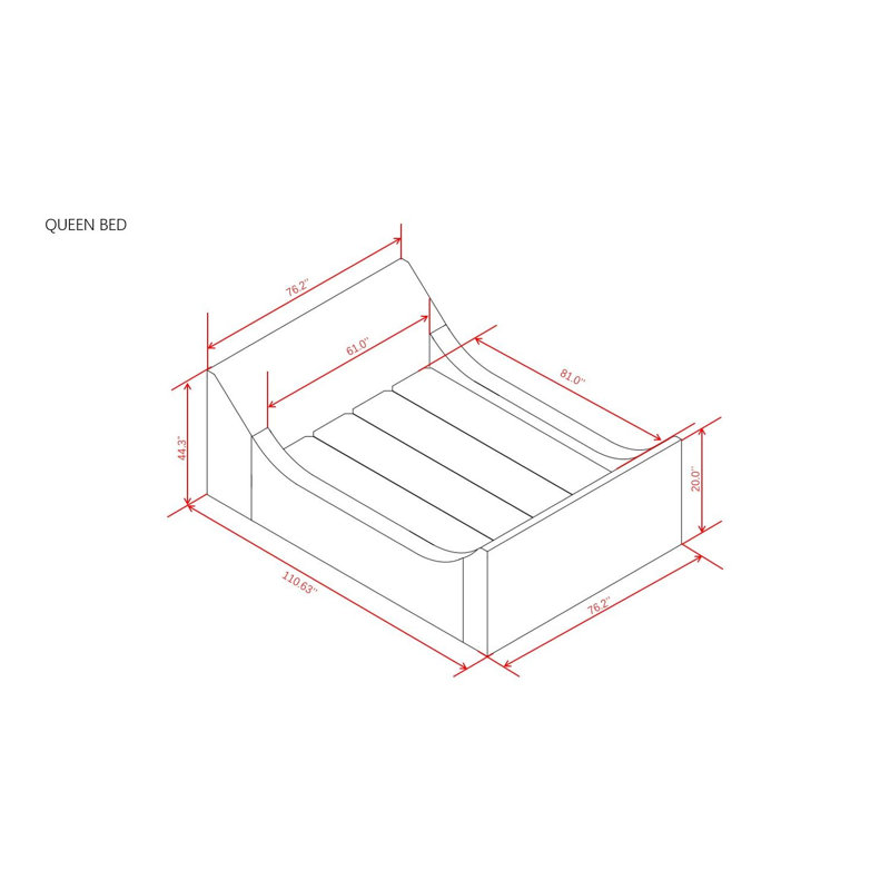 Crowne Upholstered Bed, Queen