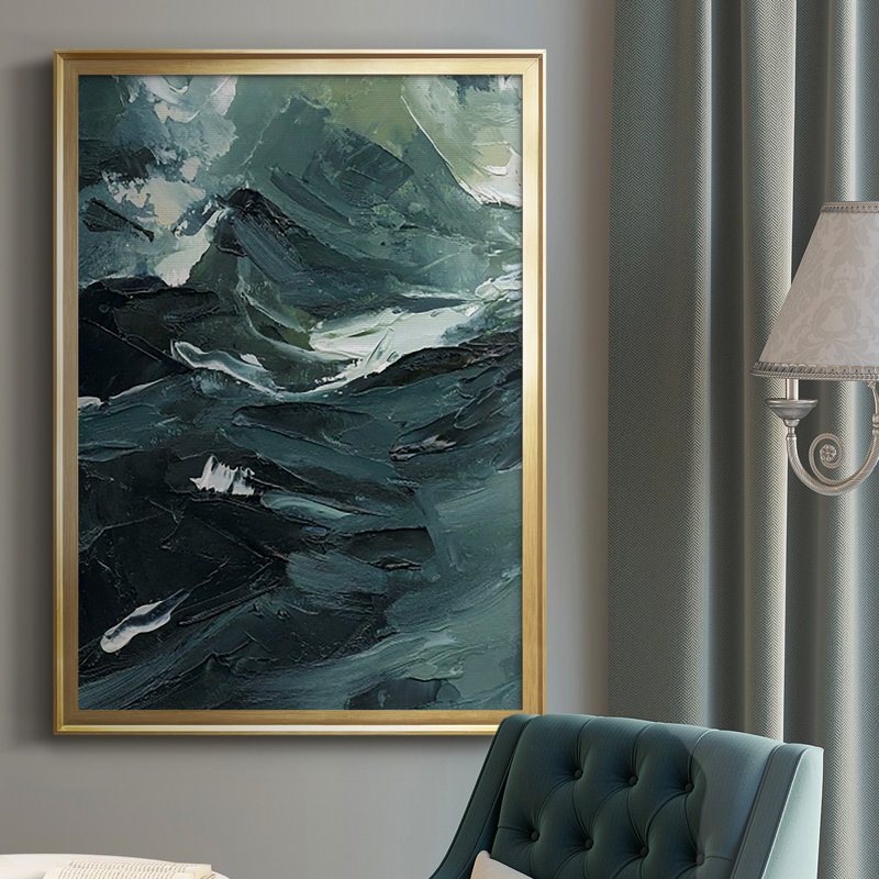 " Lost In The Sea I ", Gold, 36.5" H x 26.5" W x 1.25" D