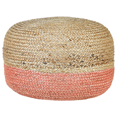 Gotthard 50cm Wide Round No Pattern Pouf Ottoman