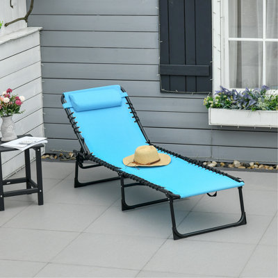 Chaise longue d'extérieur en métal Shien