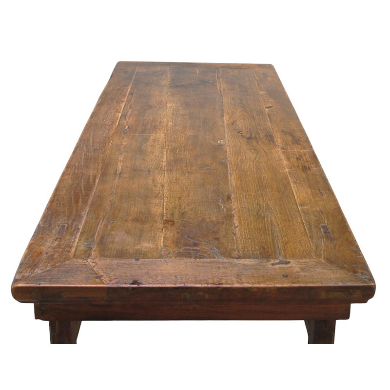 62" Long Antique Brown Console Table