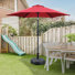 Parasol de patio 7,5 pi avec base