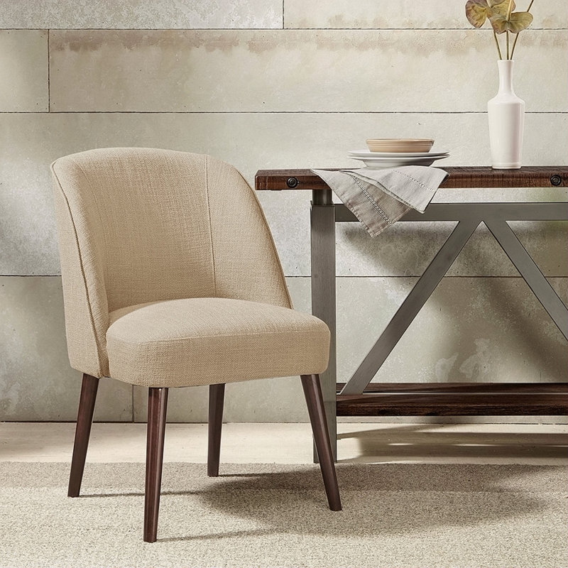 Rounded Back Dining Chair, Beige