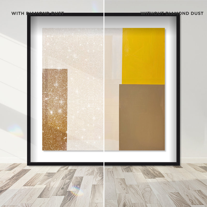 Cubes of Light I Shadowbox Abstract Print by Oliver Gal, Black Frame, 12 x 12, 17.5"H x 17.5"W, Black Frame