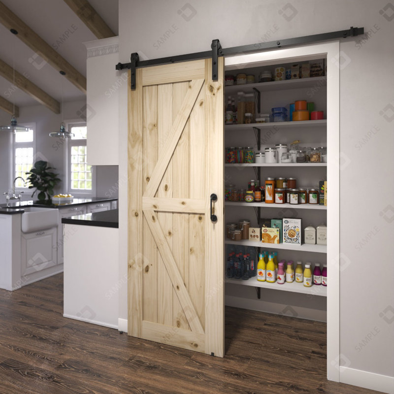 72-in. Matte Black Barn Door Hardware Kit, 72