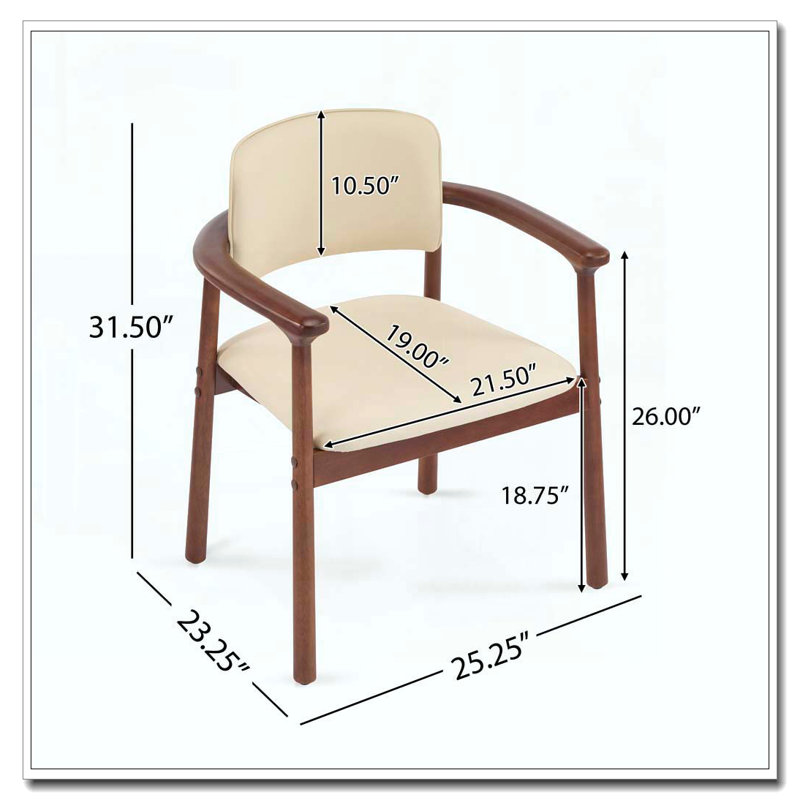 Chaises de salle à manger, bois d'hévéa robuste, siège en mousse de polyuréthane confortable