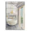 Art mural en verre acrylique 16 po x 24 po «Attic Bathroom 2 Grey Wood» par Silvia Vassileva-117462063