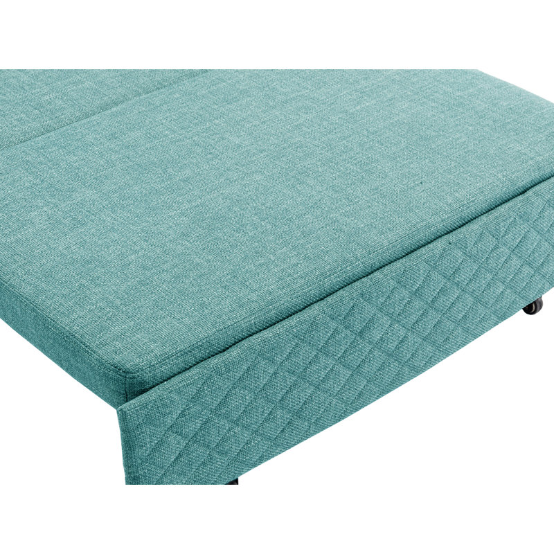 Tacettin 47.64'' Sleeper, Blue Fabric