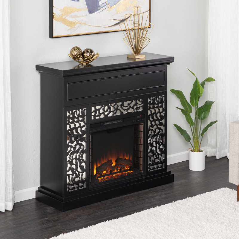 Marsallo Contemporary Electric Fireplace  Black