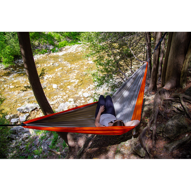 Lucia Double Camping Hammock, Grey / Orange, Double
