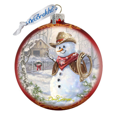Holiday Splendor 3.5'' Handmade Glass Ball Ornament