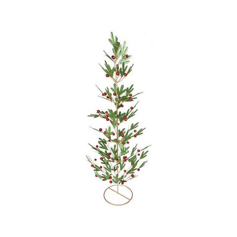 Christmas Tabletop Tree, 62cm H x 20cm W x 30cm D, Green