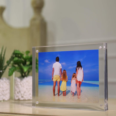 Acrylic 4x6 Double-Sided Magnetic Photo Frames(5 Pack with Gift Box)