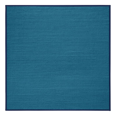 Machine Washable Solid Blue Area Rug