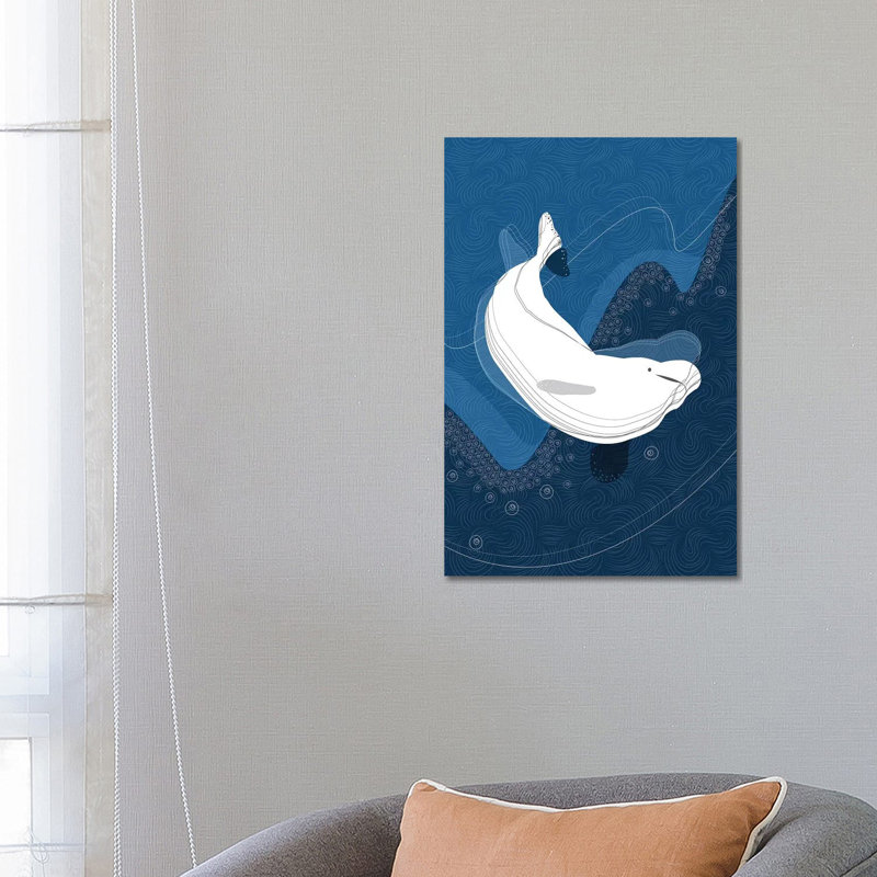 Beluga by Soul Curry Art & Illustrations - Wrapped Canvas Gallery-Wrapped Canvas Giclée, 66.04 cm H x 45.72 cm W