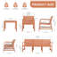 Ensemble de meubles d'intérieur / extérieur 5 pièces - Canapé 3 places, 2 chaises et 2 tables basses en PP imperméable - Ensemble de conversation pour patio facile à assembler-811986452