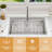 33"L x 22"W Drop In Kitchen Bar Sink Workstation Stainless Steel Single Bowl Kitchen Sink with 1 Faucet Hole-124212242-124212244