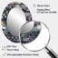 Blue And Orange Vibrant Paradoxes III - Blue Oval Wall Mirror Decor-873693290