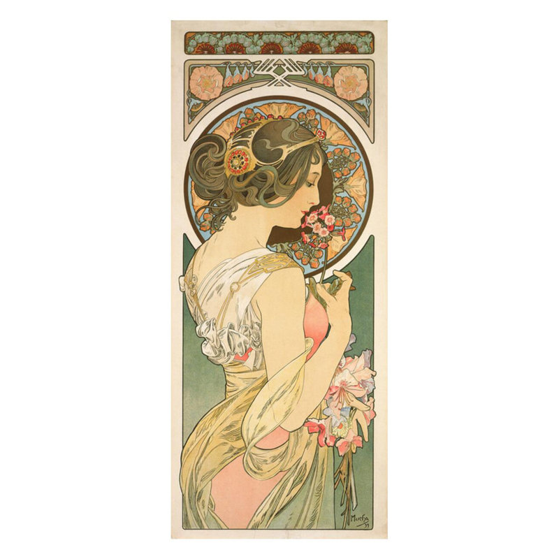 Primevère (1899) par Alphonse Mucha - Estampe numérique, H 28 po x l 22 po