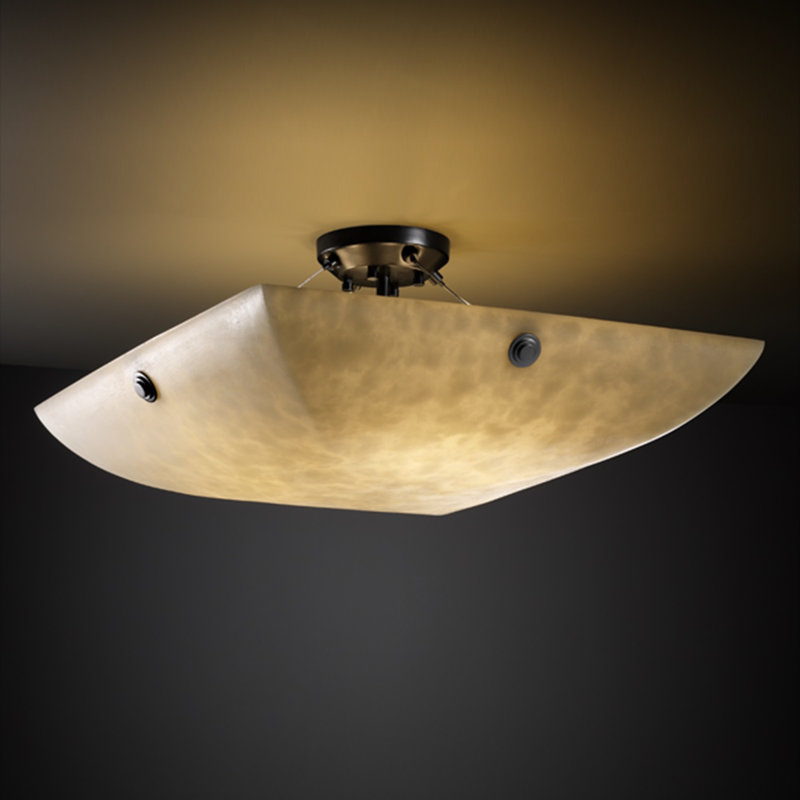 Plafonnier semi-encastré à DEL 21 po 3 lumières Algene
